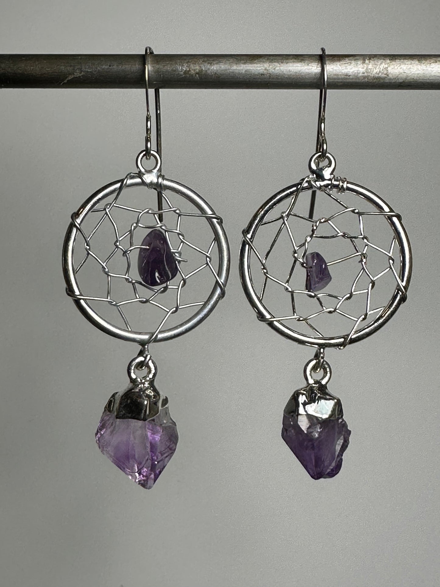 Amethyst Dream Catcher Earrings