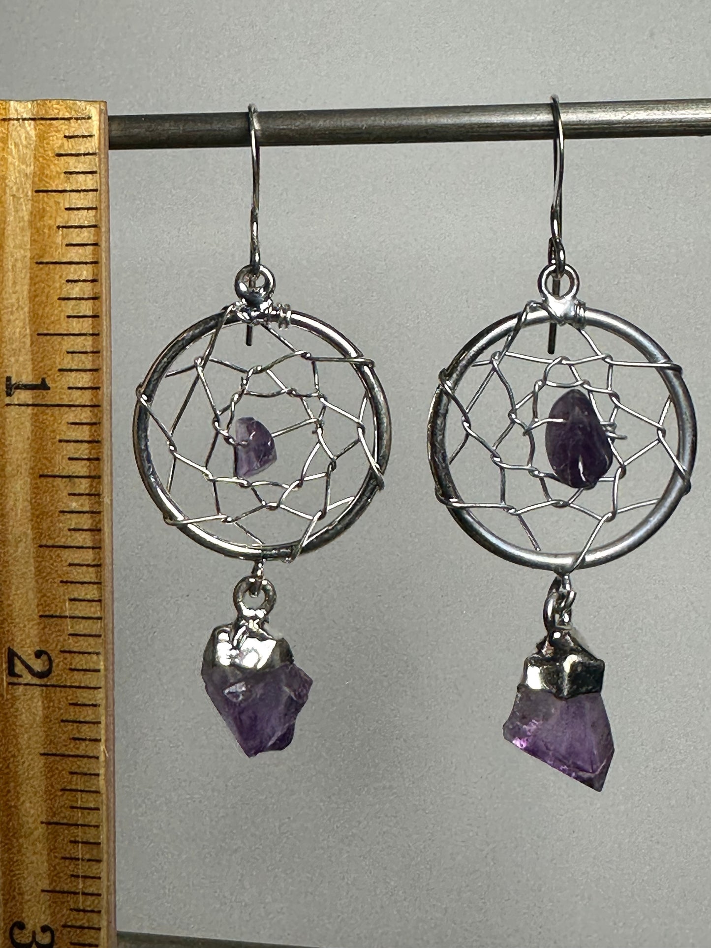 Amethyst Dream Catcher Earrings