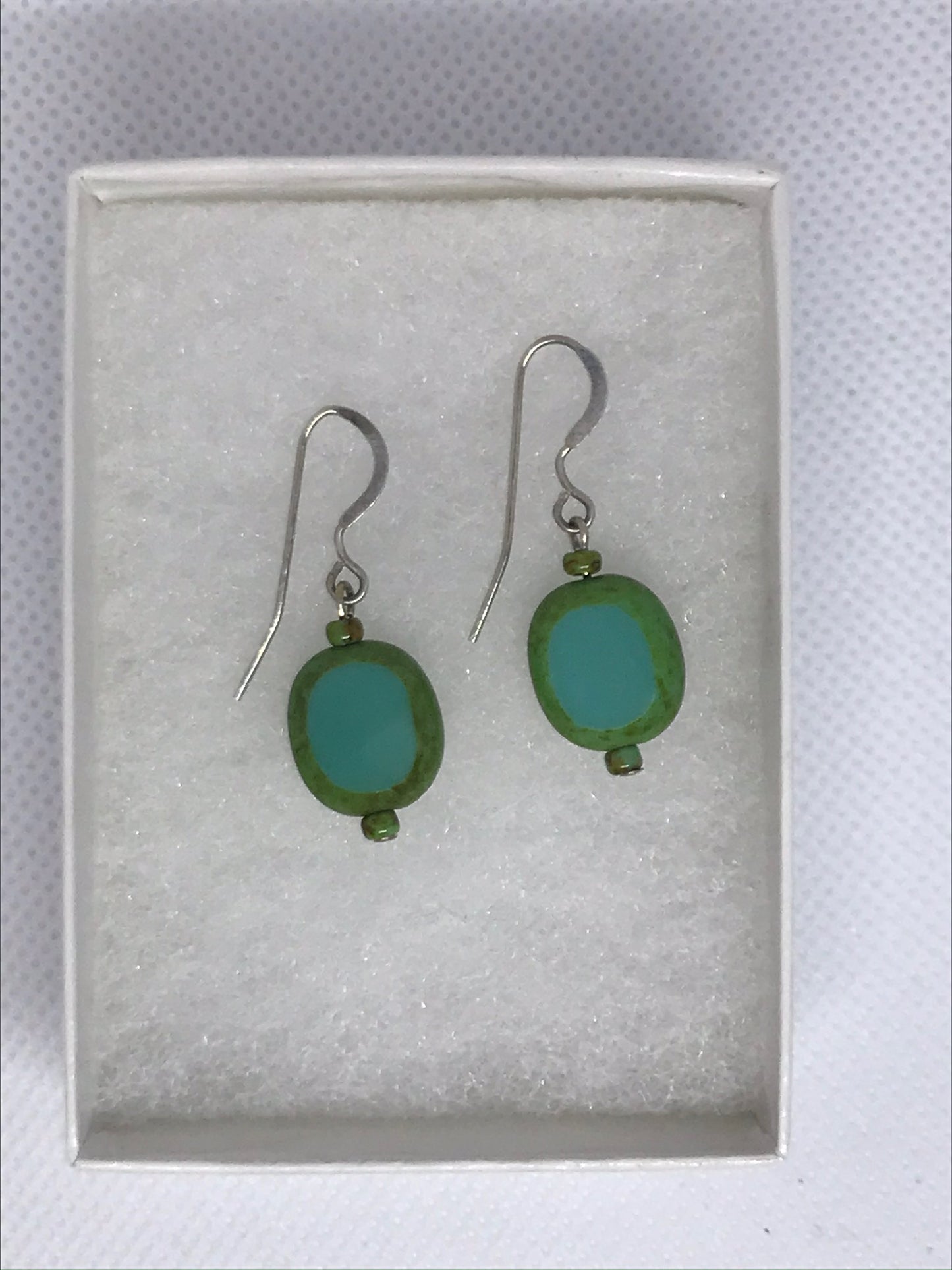 Turquoise Picasso oval earrings