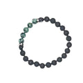Lava Rock with African Turquoise Stretch Bracelet
