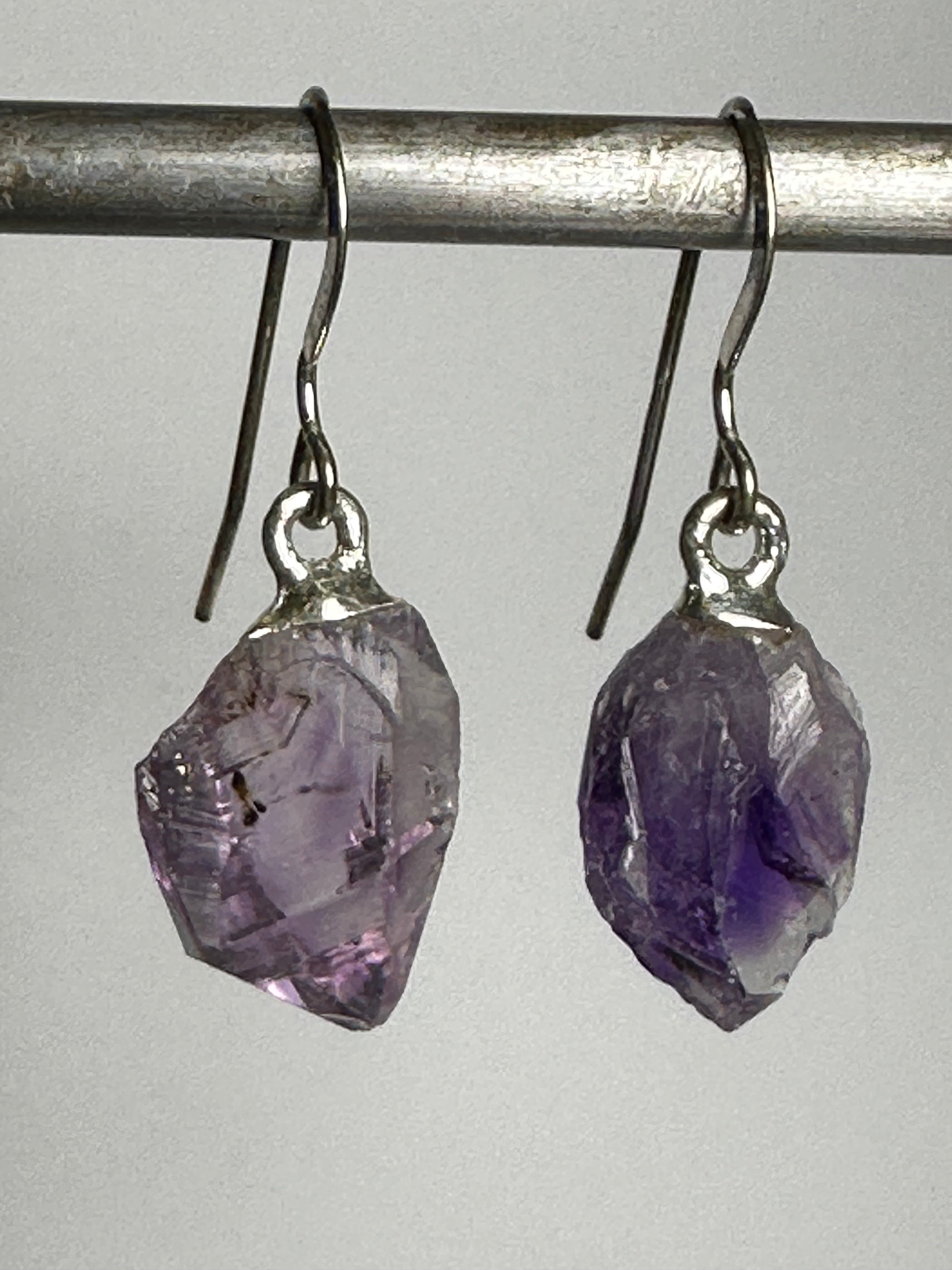 Amethyst Chunk Earrings