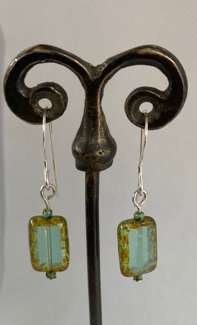 Blue picasso earring