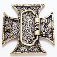 Gold Cross Handmade Belt Buckle