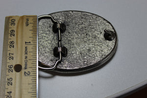 Belt Buckle with black and white cross