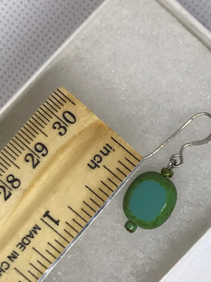 Turquoise Picasso oval earrings