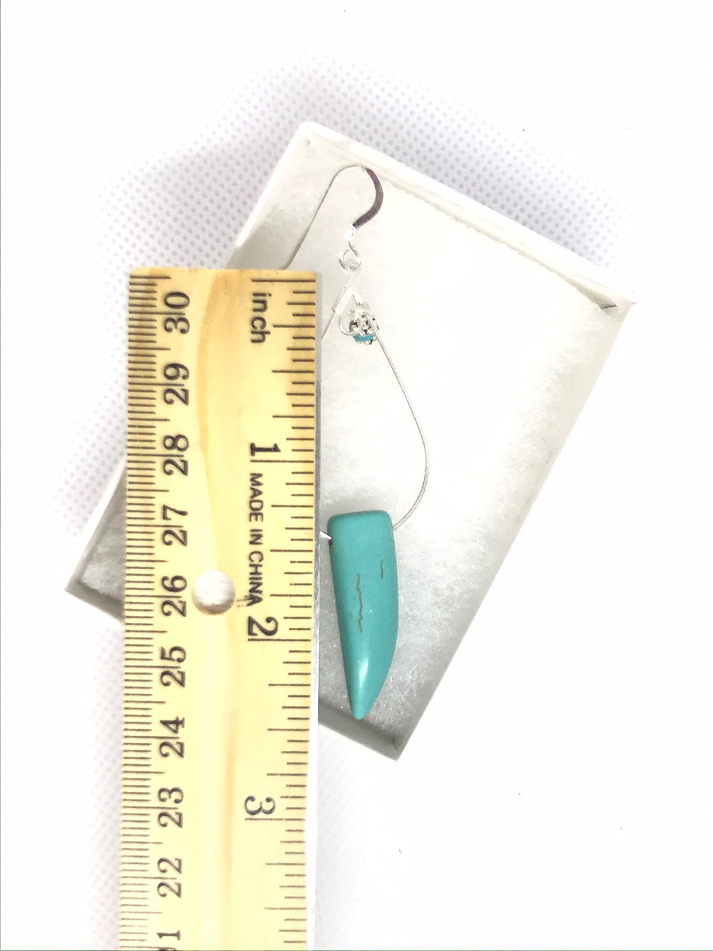 Turquoise tooth shaped earring