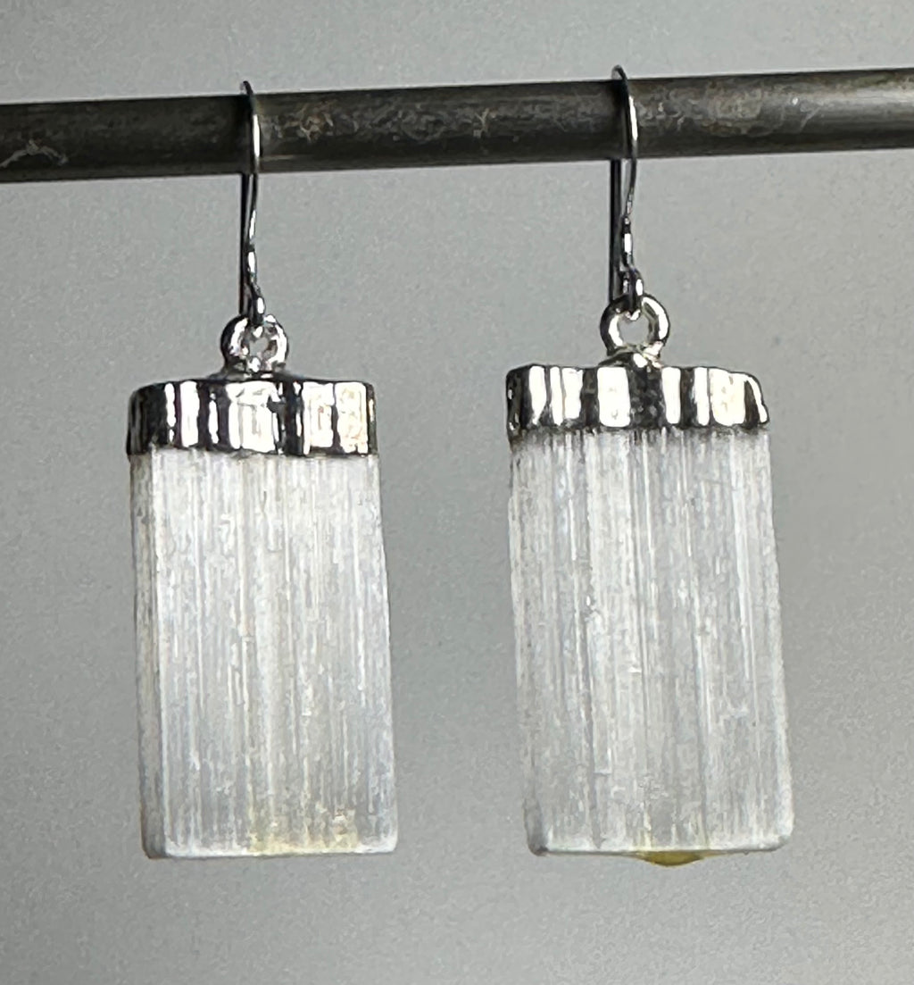 Selenite Stick Earrings