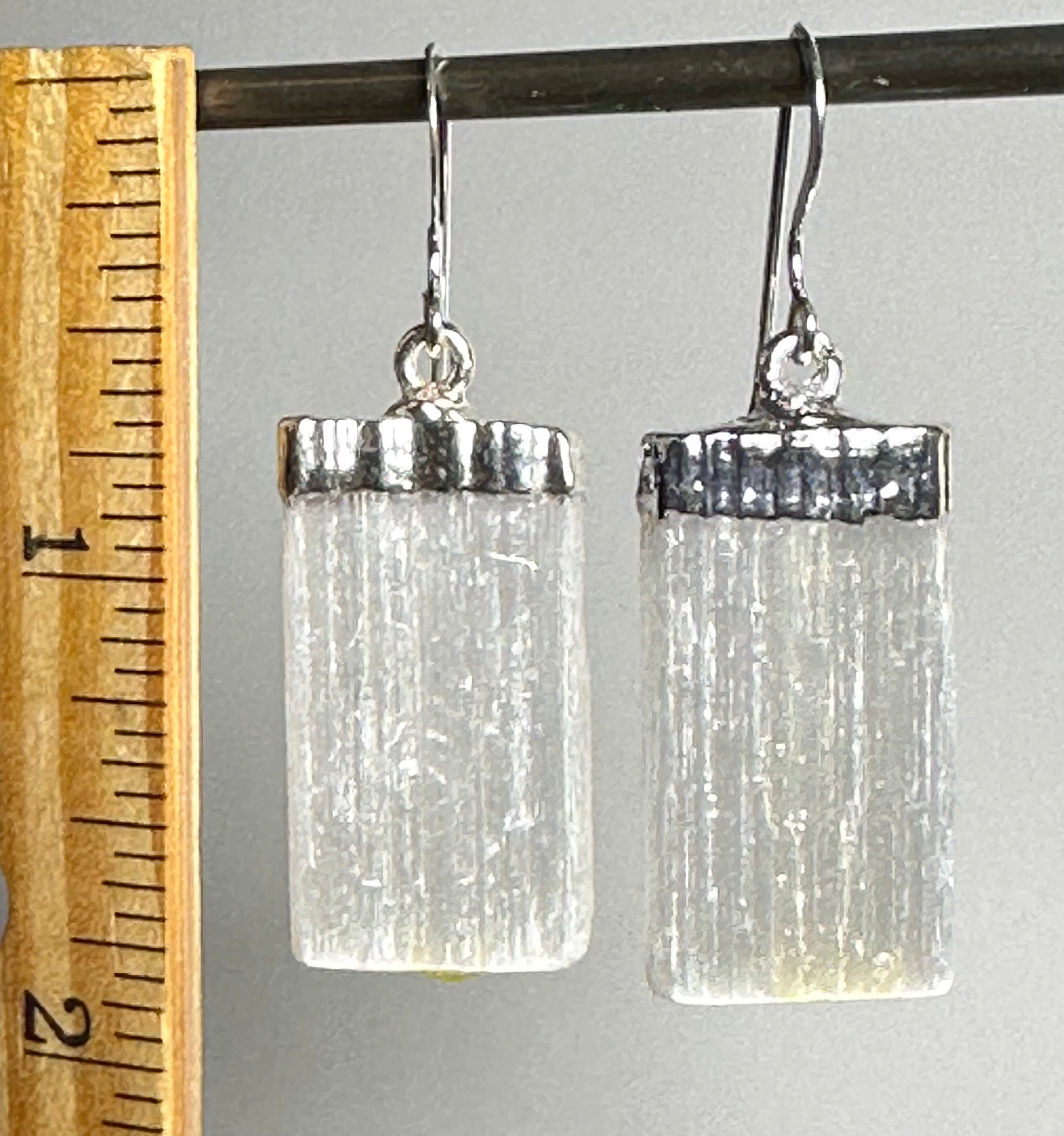 Selenite Stick Earrings